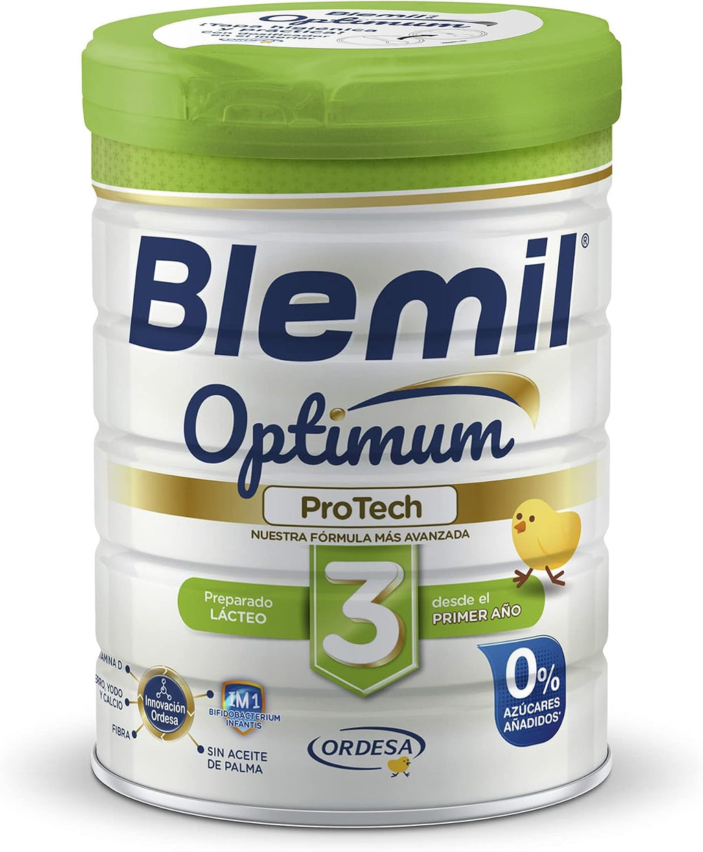 Blemil 3 Optimum Protech 0% Azúcares Añadidos - Preparado Lácteo En Polvo, Desde Los 12 Meses, 800 G