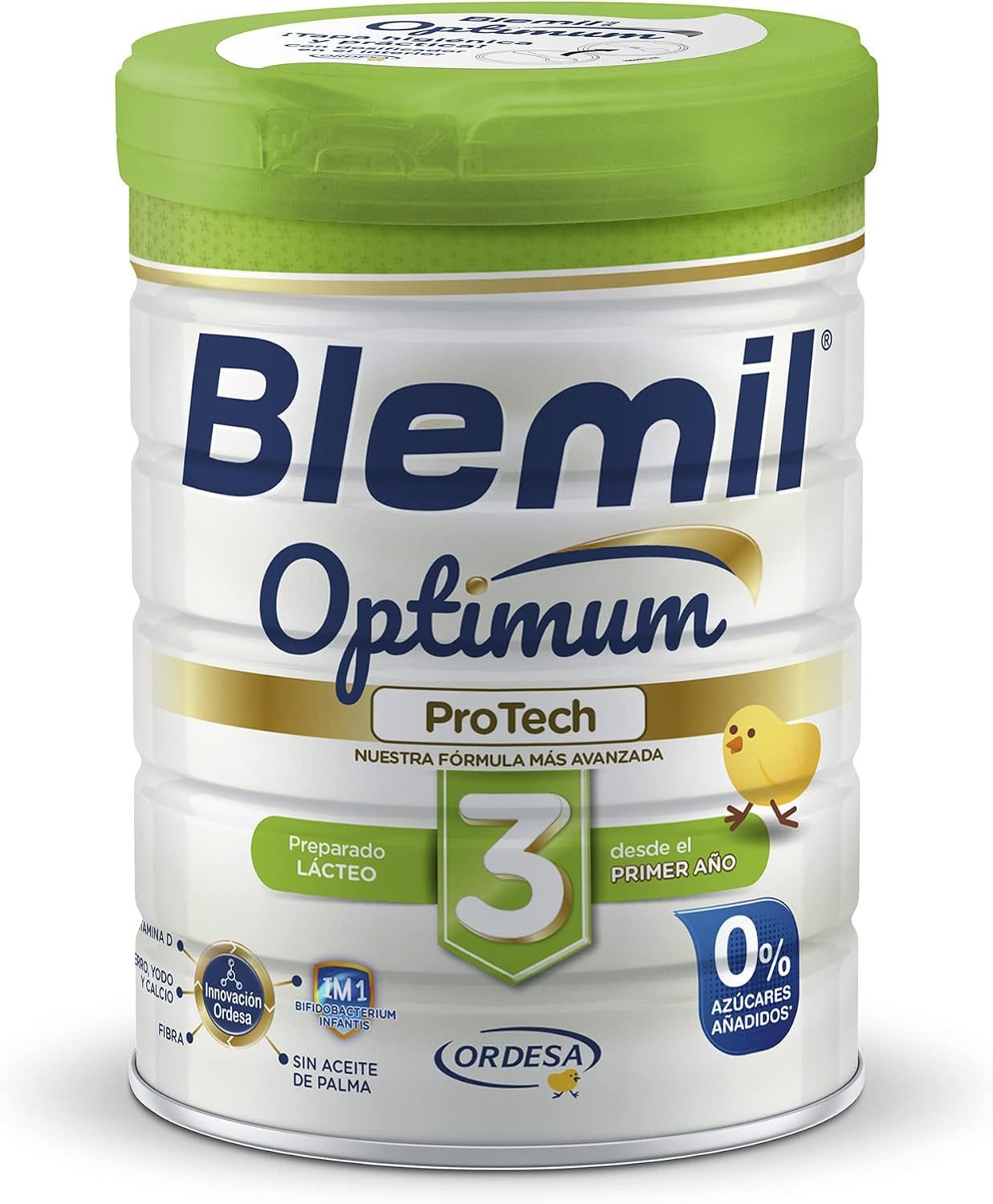 Blemil 3 Optimum Protech 0% Azúcares Añadidos - Preparado Lácteo En Polvo, Desde Los 12 Meses, 800 G