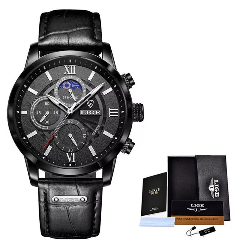 New  Men'S Watches Top Brand Luxury Men Wrist Watch Man Leather Quartz Watch Sports Waterproof Male Clock Relogio Masculino