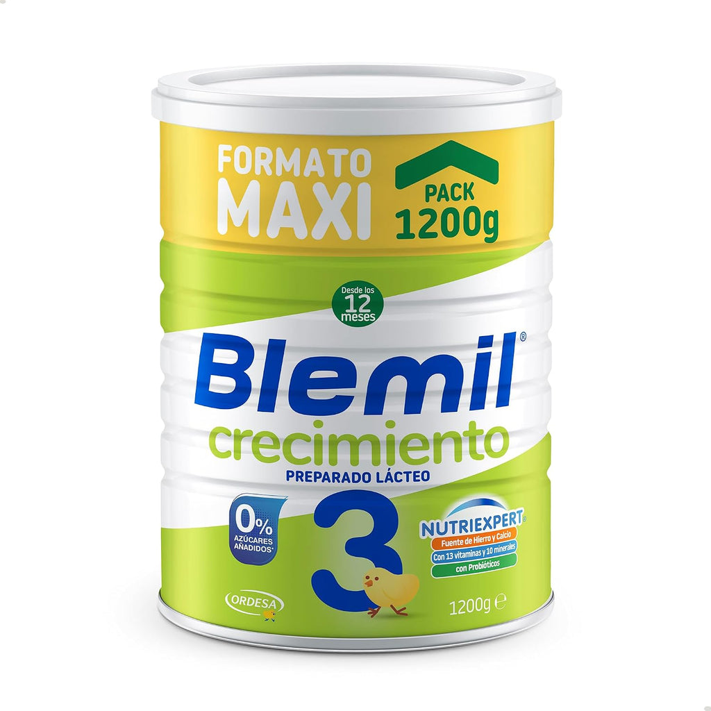Blemil 3 Crecimiento 0% Azúcares Añadidos | 1200G | Preparado Lácteo En Polvo Para Niños De 1 a 3 Años - Formato Ahorro | Preparado En Polvo, Para Niños De 1 a 3 Años, Formato Ahorro