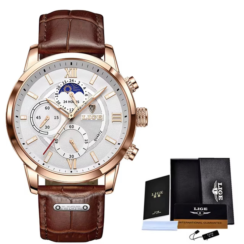 New  Men'S Watches Top Brand Luxury Men Wrist Watch Man Leather Quartz Watch Sports Waterproof Male Clock Relogio Masculino