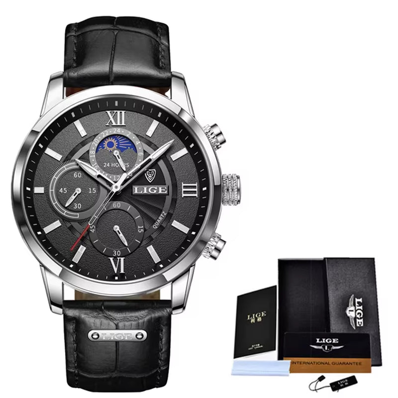 New  Men'S Watches Top Brand Luxury Men Wrist Watch Man Leather Quartz Watch Sports Waterproof Male Clock Relogio Masculino