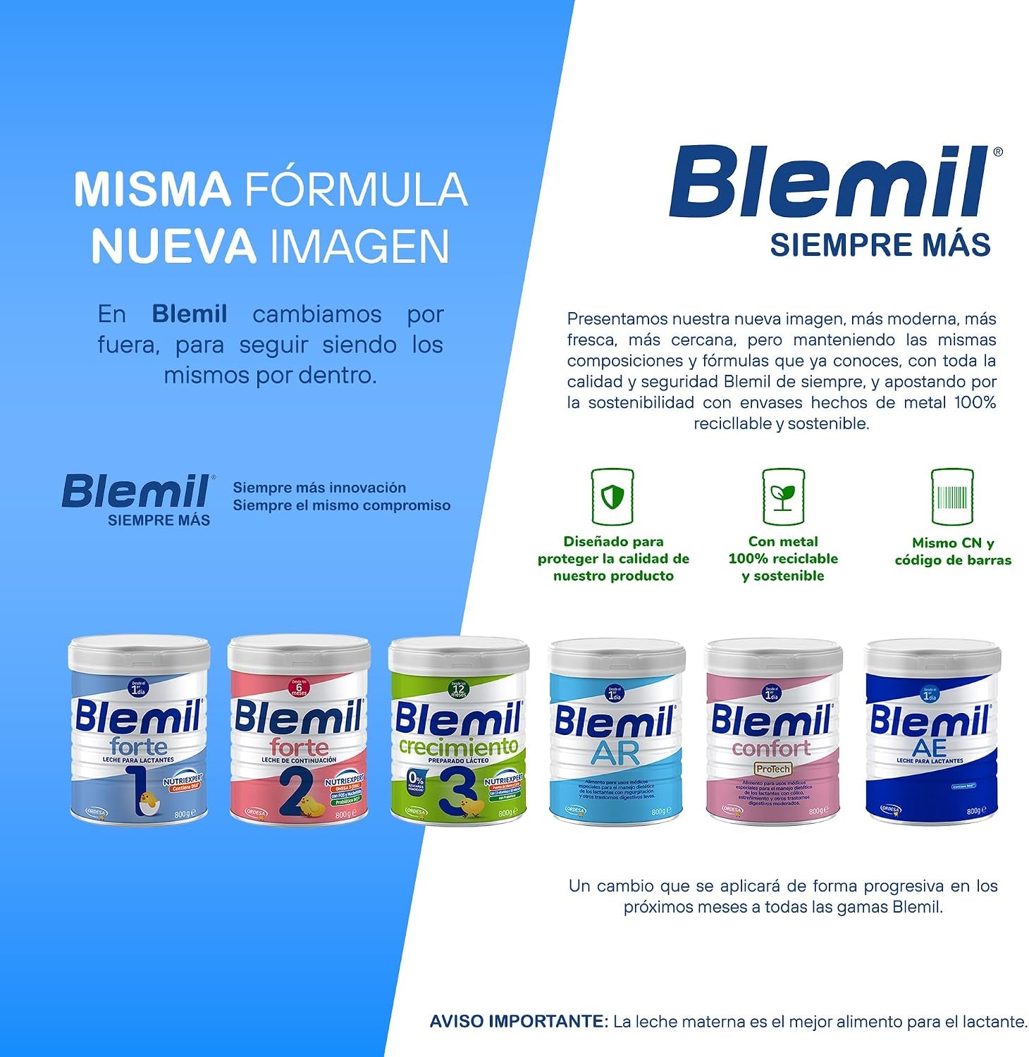 Blemil 3 Crecimiento 0% Azúcares Añadidos | 1200G | Preparado Lácteo En Polvo Para Niños De 1 a 3 Años - Formato Ahorro | Preparado En Polvo, Para Niños De 1 a 3 Años, Formato Ahorro