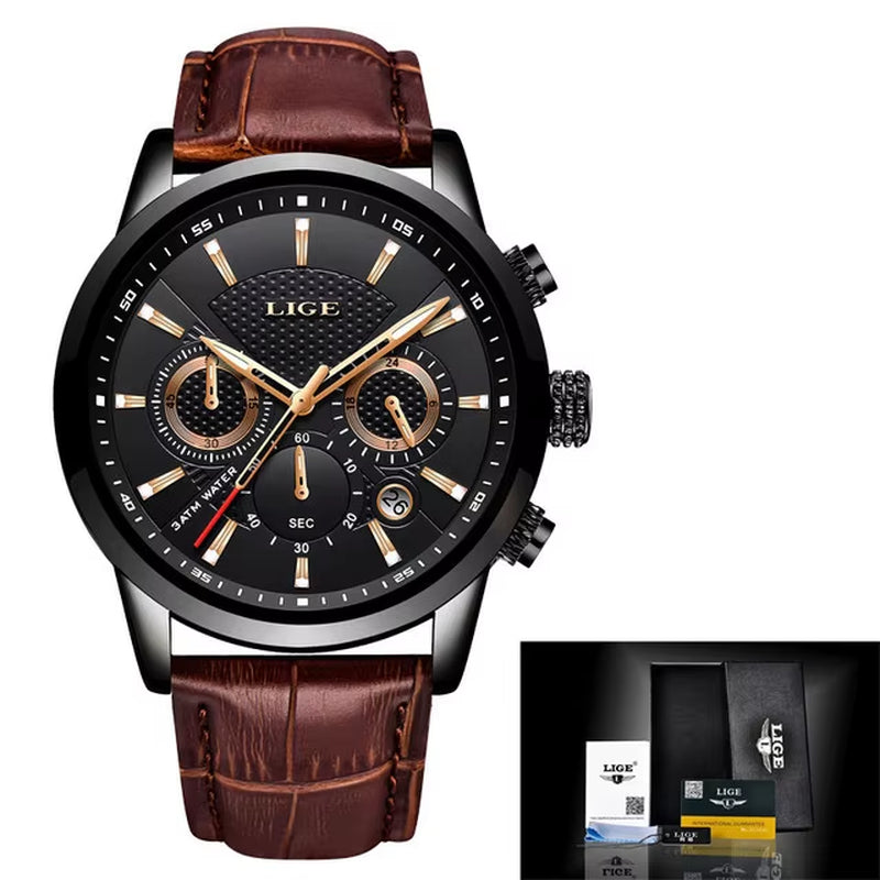 New  Men'S Watches Top Brand Luxury Men Wrist Watch Man Leather Quartz Watch Sports Waterproof Male Clock Relogio Masculino