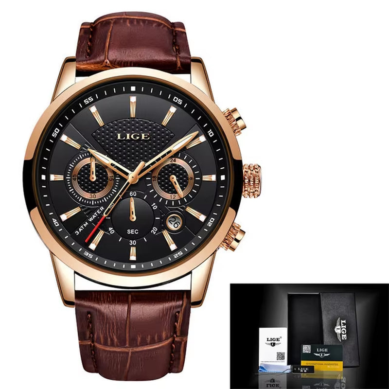 New  Men'S Watches Top Brand Luxury Men Wrist Watch Man Leather Quartz Watch Sports Waterproof Male Clock Relogio Masculino
