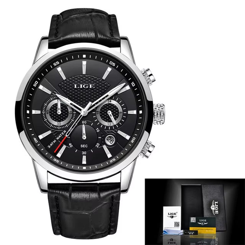 New  Men'S Watches Top Brand Luxury Men Wrist Watch Man Leather Quartz Watch Sports Waterproof Male Clock Relogio Masculino
