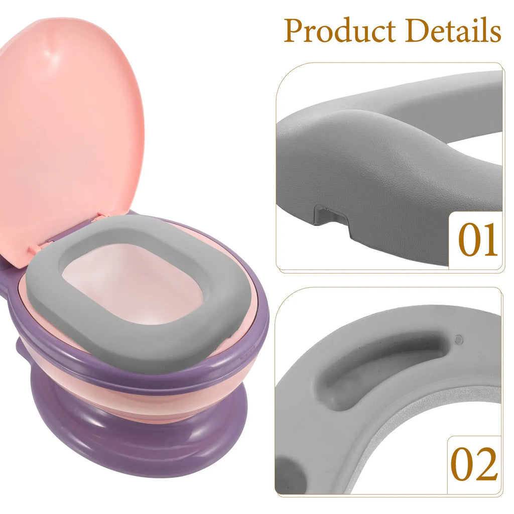 Soft PU Toilet Seat Pad for Kids Bathroom Safety Non-Slip Surface Comfortable for Cold Weather Potty Training Accessory