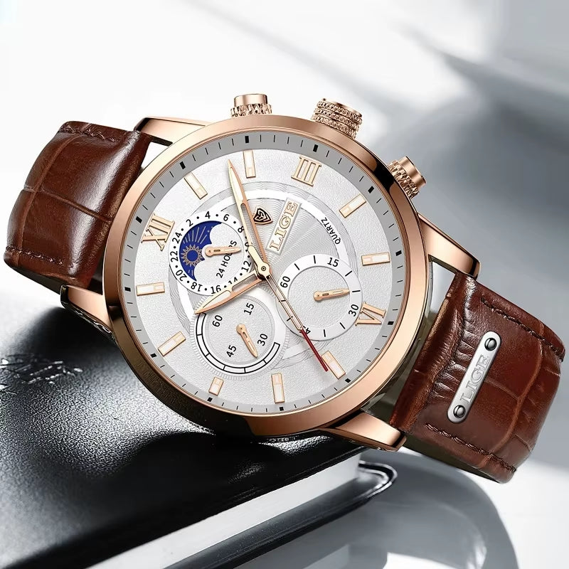 New  Men'S Watches Top Brand Luxury Men Wrist Watch Man Leather Quartz Watch Sports Waterproof Male Clock Relogio Masculino