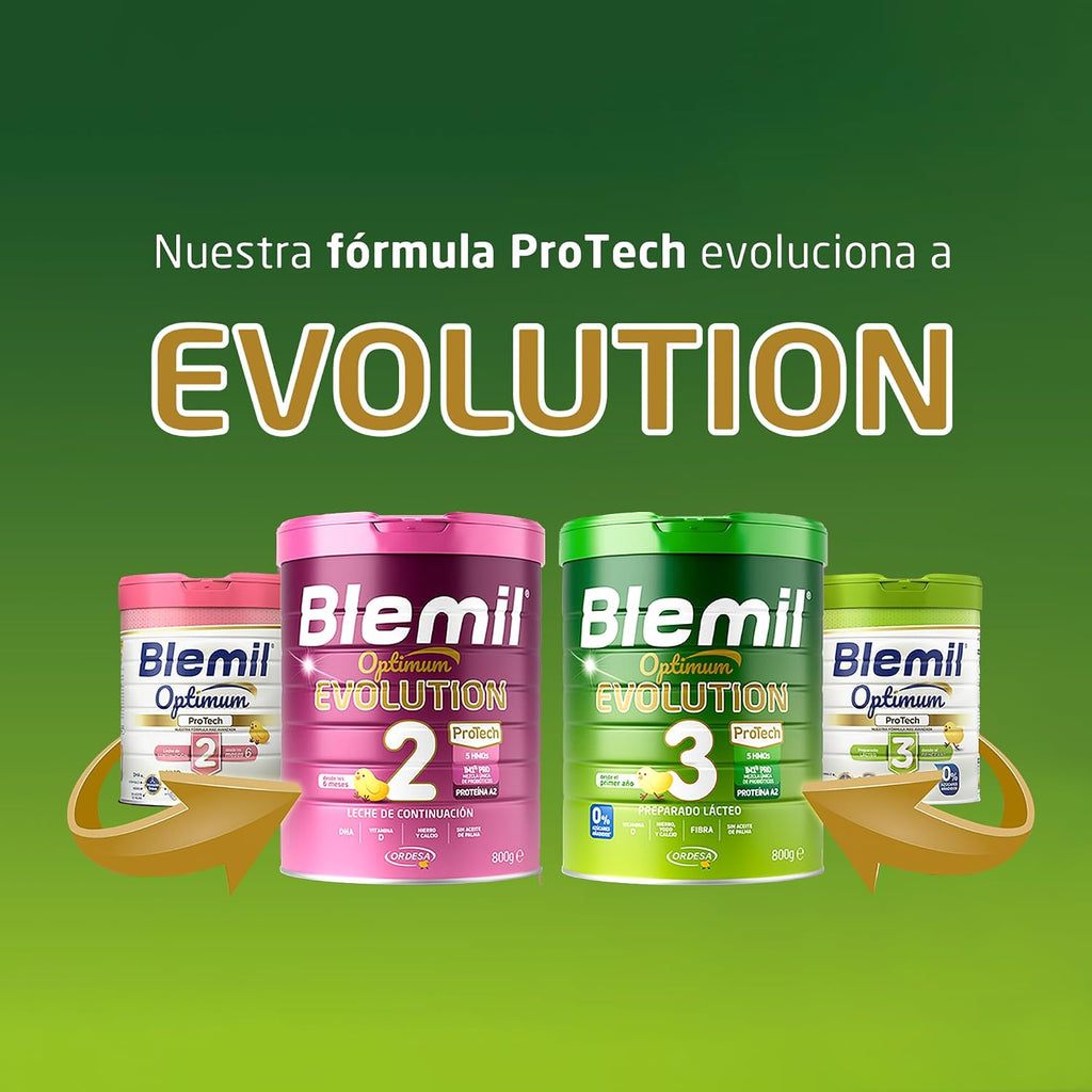 Blemil 3 Optimum Evolution | 1200G | Preparado Lácteo En Polvo Para Niños De 1 a 3 Años - 0% Azúcares Añadidos, Sin Aceite De Palma - Formato Ahorro