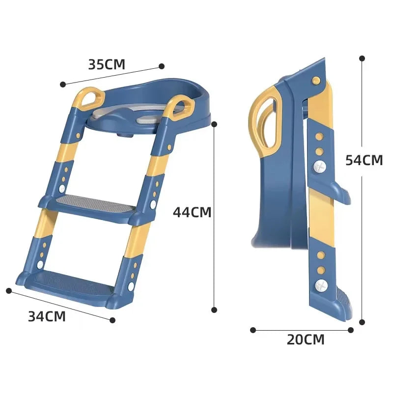 New Children'S Toilet Stepped Baby Boys and Girls Toilet Training Foldable Foot Stool Toilet Seat Ring Stepped Assisted Tool