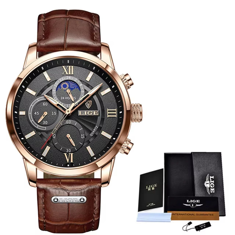 New  Men'S Watches Top Brand Luxury Men Wrist Watch Man Leather Quartz Watch Sports Waterproof Male Clock Relogio Masculino