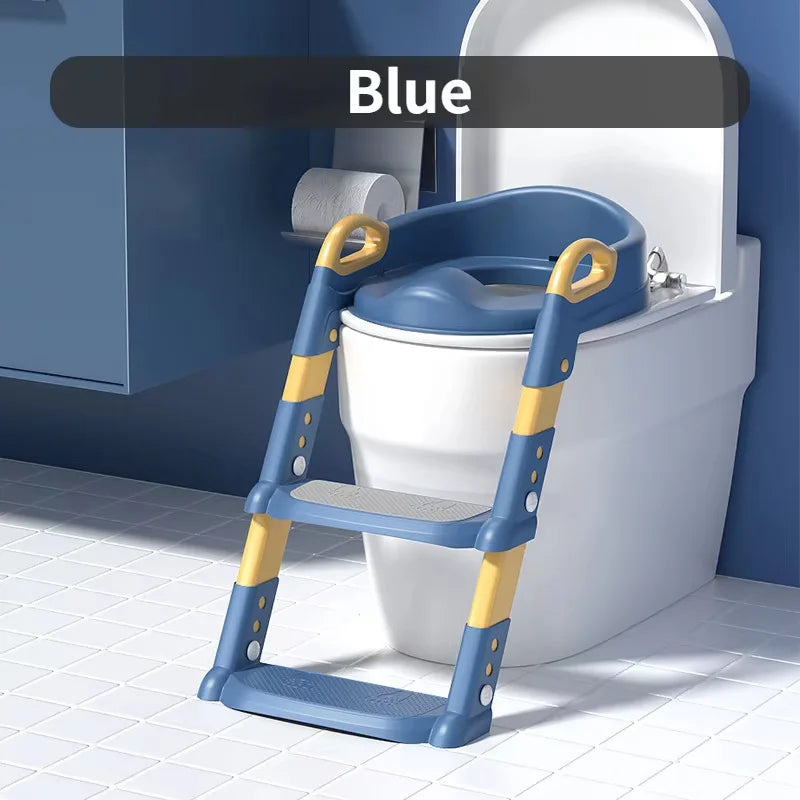 New Children'S Toilet Stepped Baby Boys and Girls Toilet Training Foldable Foot Stool Toilet Seat Ring Stepped Assisted Tool