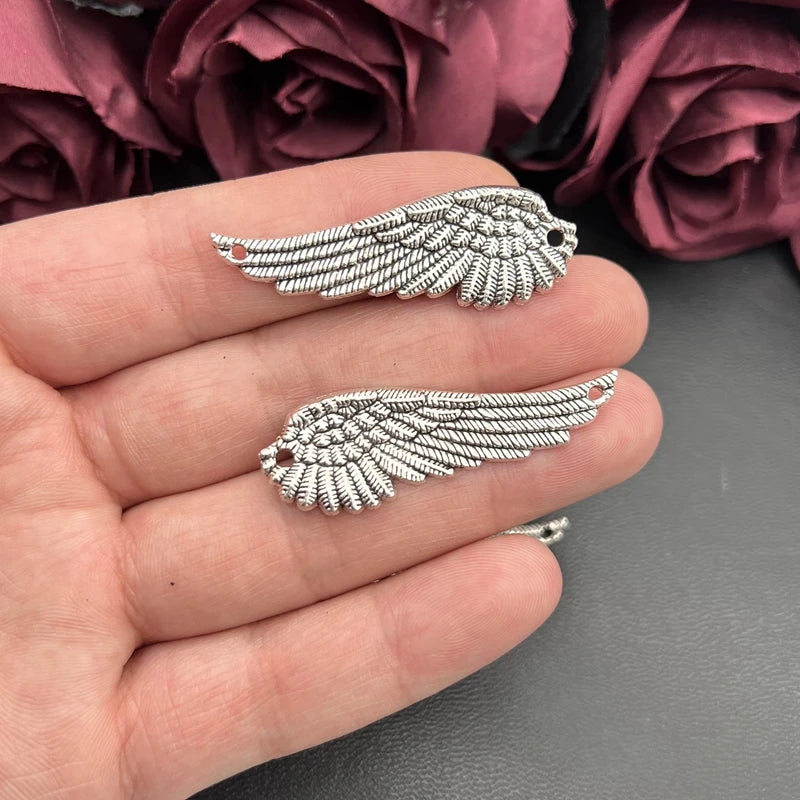3 Pairs 50*17Mm High Quality Angel Wing Pendant Gorgeous DIY Handmade Craft Accessories Jewelry Findings